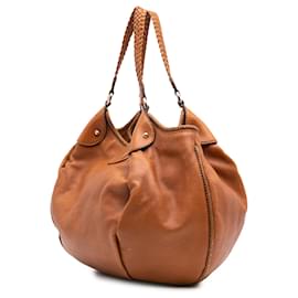 Gucci-Gucci Brown Calfskin Marrakech Tote-Brown,Caramel