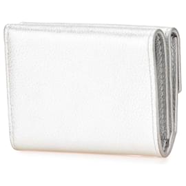 Louis Vuitton-Carteira Lockmini em couro prateado Louis Vuitton-Prata