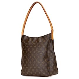 Louis Vuitton-Louis Vuitton Looping GM Marrom Monograma-Marrom