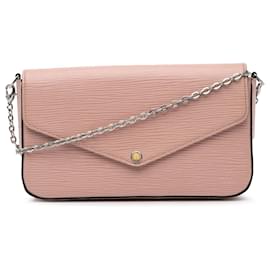 Louis Vuitton-Pochette Felicie Epi Rosa Louis Vuitton-Rosa