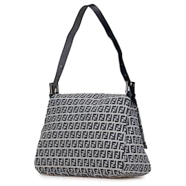 Fendi-Fendi Gray Zucchino Canvas Mamma Forever-Brown