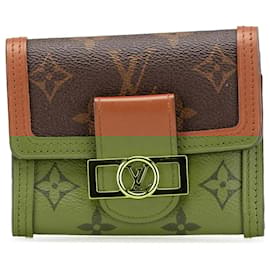 Louis Vuitton-Carteira compacta Dauphine reversa em monograma marrom Louis Vuitton-Marrom