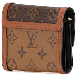 Louis Vuitton-Carteira compacta Dauphine reversa em monograma marrom Louis Vuitton-Marrom