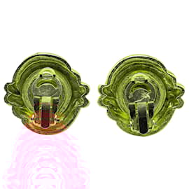 Chanel-Chanel Gold Gold Plated Faux Pearl Round Clip on Earrings-Golden