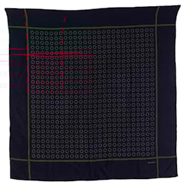 Chanel-Chanel Black Hexagon Silk Scarf-Black