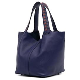Hermès-Hermès Blue Epsom Tressage Picotin Lock 22-Blue,Other