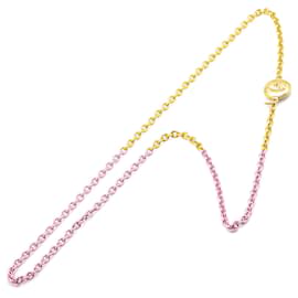 Chanel-Chanel Gold Gold Plated CC Round Pendant Necklace-Golden