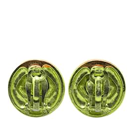 Chanel-Chanel Gold Plated Clip Earrings-Golden