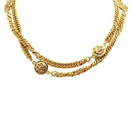 Chanel-Chanel Gold Plated Chain Necklace-Golden