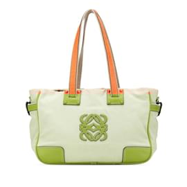 Loewe-Loewe Anagram Borso Handbag Tote Bag-Beige,Orange