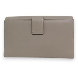 Fendi-Fendi Peekaboo Leather Bi-fold Long Wallet-Beige