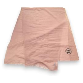 Chanel-Chanel Pink Wool x Cashmere Stole-Pink