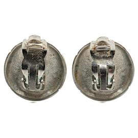 Chanel-Chanel Coco Mark Silver Clip Earrings-Silvery