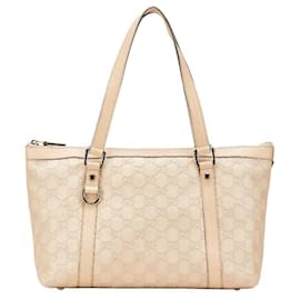 Gucci-Gucci Guccissima Tote Bag-Pink,Beige