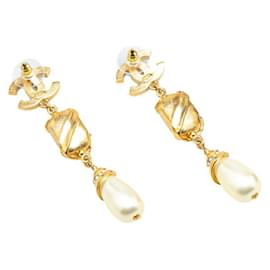 Chanel-Chanel Coco Mark Stud Earrings-Golden
