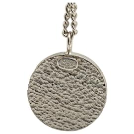 Chanel-Chanel Coco Mark Pendant Necklace-Silvery