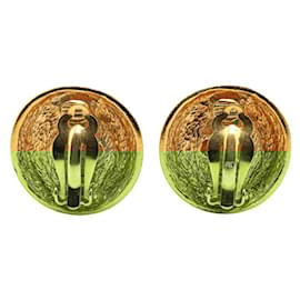 Chanel-Chanel Gold Plated Clip Earrings-Golden