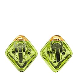 Chanel-Chanel Bijou Diamond Clip Earrings-Golden