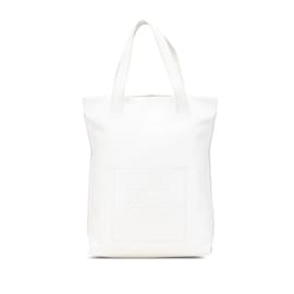 Loewe-Loewe Anagram Shopper Tote Bag-White