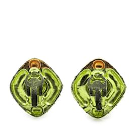 Chanel-Chanel Vintage Gold Plated Clip Earrings-Golden