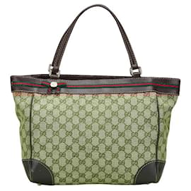 Gucci-Gucci GG Canvas Sherry Line Mayfair Princess Tote Bag-Multiple colors,Beige