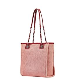 Chanel-Chanel Deauville PM Tote Bag-Pink