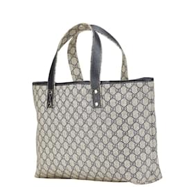 Gucci-Gucci GG Supreme Tote Bag-Beige,Navy blue
