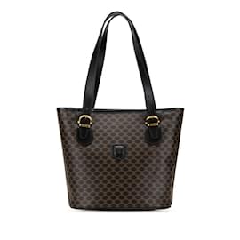 Céline-Celine Macadam Handbag Tote Bag-Brown,Black