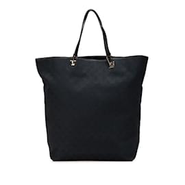 Gucci-Gucci GG Canvas Tote Bag-Black