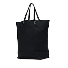 Gucci-Gucci GG Canvas Tote Bag-Black