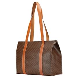 Céline-Celine Macadam Tote Bag-Brown
