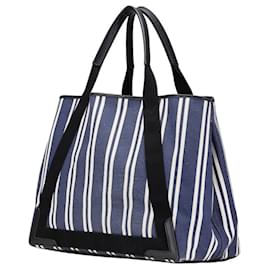 Balenciaga-Balenciaga Navy Cabas M Handbag Tote Bag-White,Navy blue