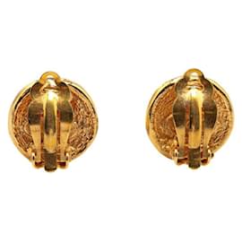 Chanel-Chanel Coco Mark Clip Earrings-Golden