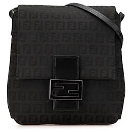 Fendi-Fendi Zucchino Shoulder Bag-Black