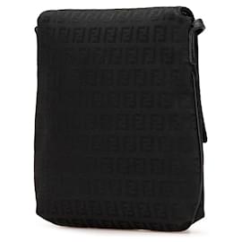 Fendi-Fendi Zucchino Shoulder Bag-Black