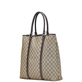 Gucci-Gucci GG Supreme Tote Bag-Brown,Beige