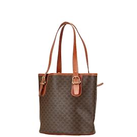 Céline-Celine Macadam Handbag Tote Bag-Brown,Black