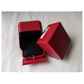 Cartier-Love Trinity JUC Fine Shank Ring Inner and Outer Box Paper Bag-Red