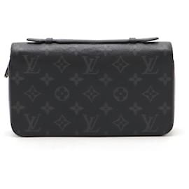 Louis Vuitton-Carteira longa Monogram Eclipse Louis Vuitton-Marrom,Preto