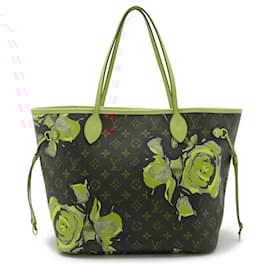 Louis Vuitton-Louis Vuitton Monogram Rose Neverfull MM Tote Bag-Brown,Pink,Green,Orange