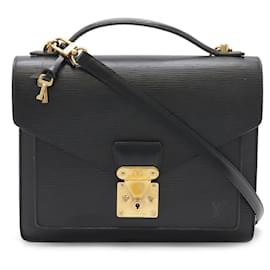 Louis Vuitton-Bolsa Second Monceau Epi Louis Vuitton-Preto