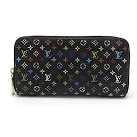 Louis Vuitton-Carteira Zippy Monograma Multicolorido Louis Vuitton-Preto,Roxo