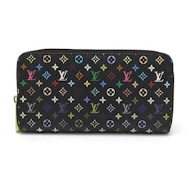Louis Vuitton-Carteira Zippy Monograma Multicolorido Louis Vuitton-Preto,Roxo