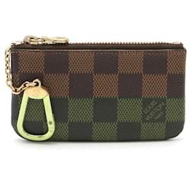 Louis Vuitton-Pochette Cle Coin Case Damier Louis Vuitton-Marrom