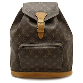 Louis Vuitton-Mochila Montsouris GM Monograma Louis Vuitton-Marrom