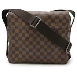 Louis Vuitton-Bolsa de Ombro Damier Naviglio Louis Vuitton-Marrom