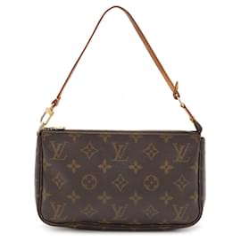 Louis Vuitton-Pochete Acessório Monograma Louis Vuitton-Marrom