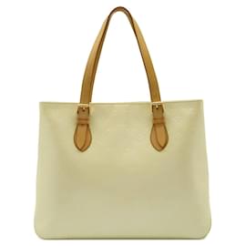 Louis Vuitton-Louis Vuitton Monogram Vernis Brentwood Tote Bag-White