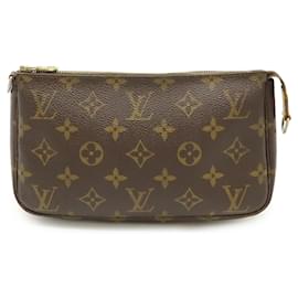 Louis Vuitton-Pochete Acessório Monograma Louis Vuitton-Marrom