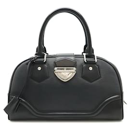 Louis Vuitton-Bolsa Louis Vuitton Epi Bowling Montaigne GM-Preto